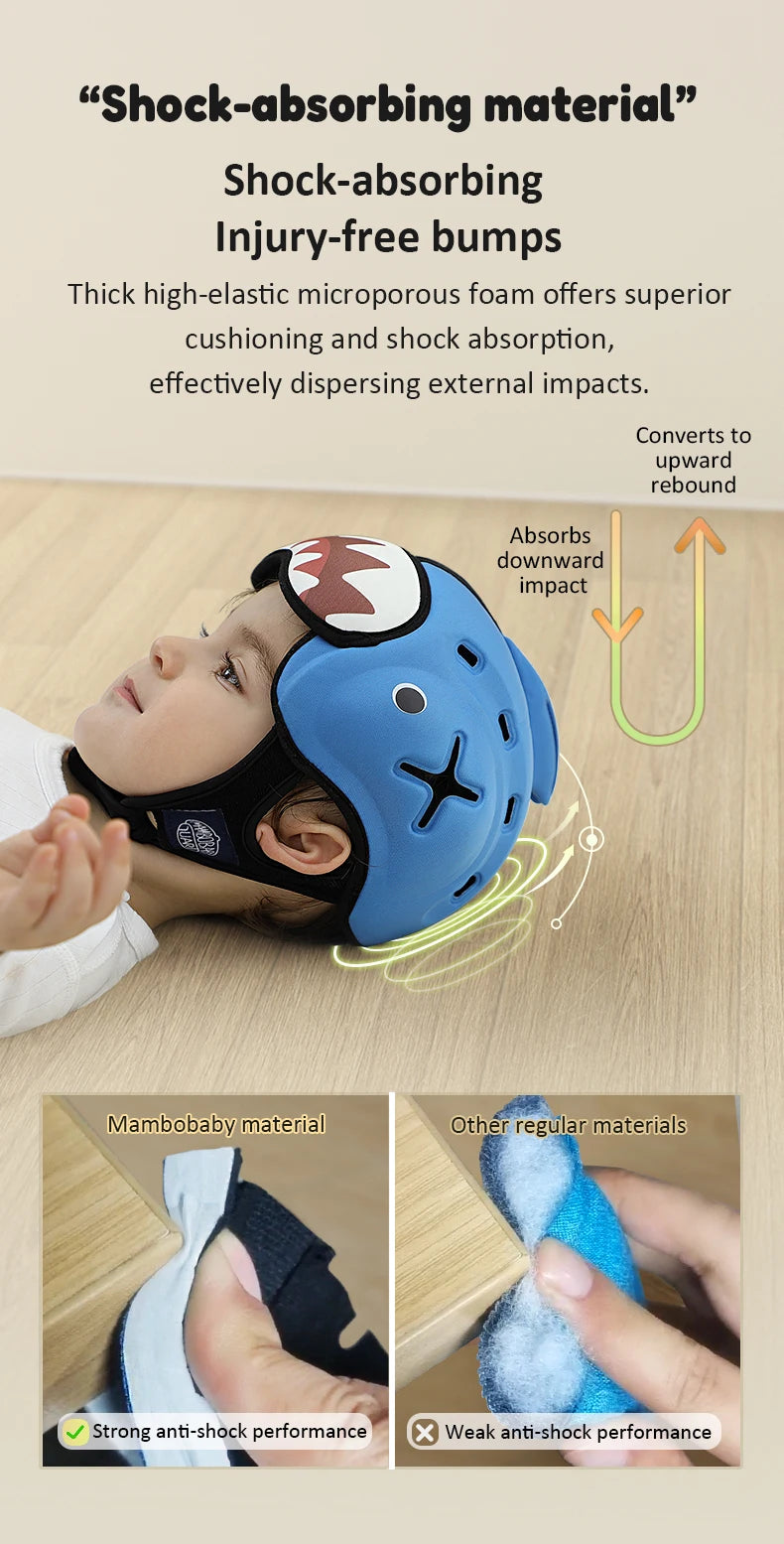 Mambobaby Safe Anti-Shock Baby Helmet Toddler Head Protector Headgear for Infant Learn Crawl, Walk Prevent Injury from Bump Fall