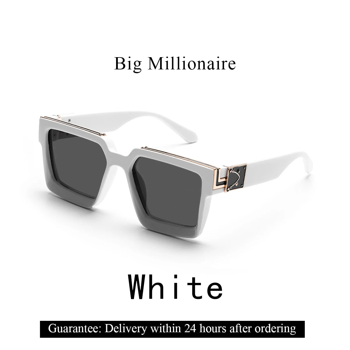 Ruiao Retro Black Millionaire Shades Luxury Sunglasses 2024 For Men Designer Famous Brand Square Sun Glasses Man Women Sunglass