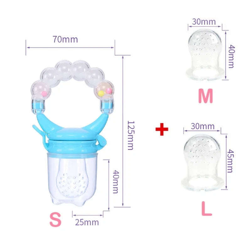 Baby Teether for Teeth Bebe Pacifier Fresh Food Feeder Babies accessories newborn Silicone Rice Cereal Fruit Bottle Squeeze