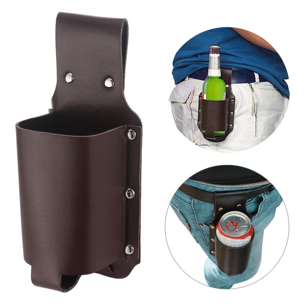 1pc Holster Portable Bottle Waist Beer Belt Bag Handy Wine Bottles Beverage Can Holder