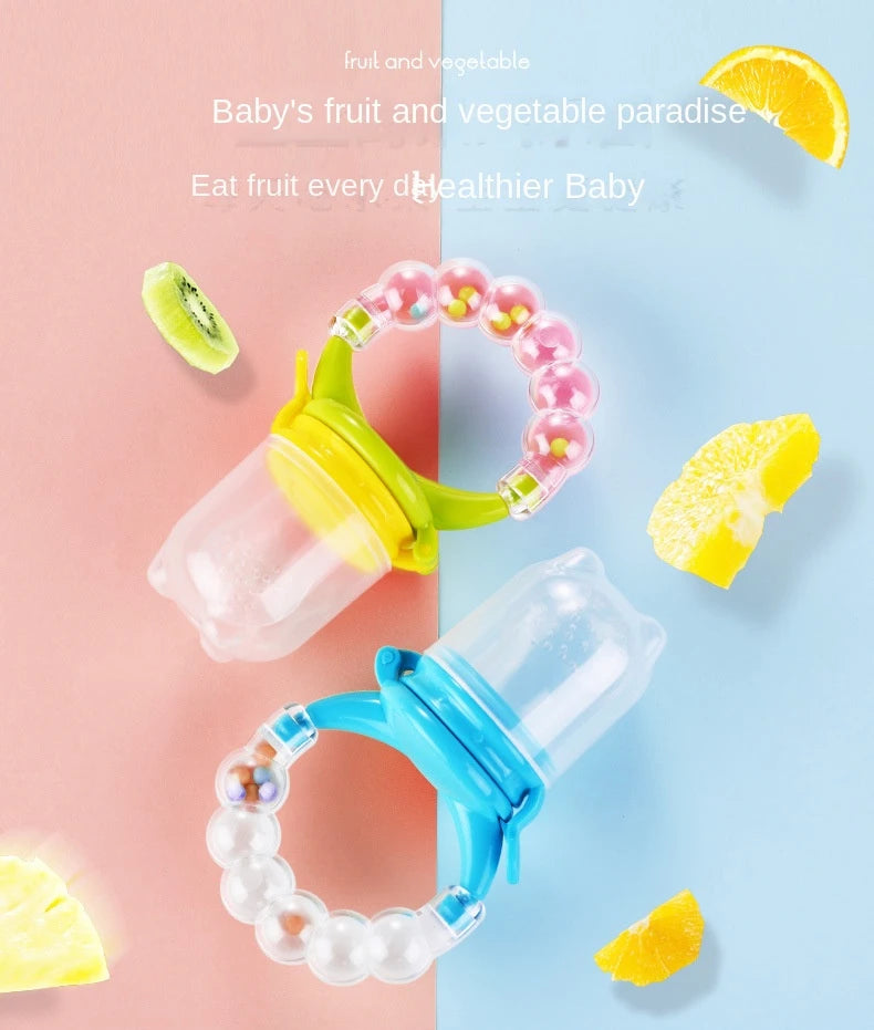 Baby Teether for Teeth Bebe Pacifier Fresh Food Feeder Babies accessories newborn Silicone Rice Cereal Fruit Bottle Squeeze