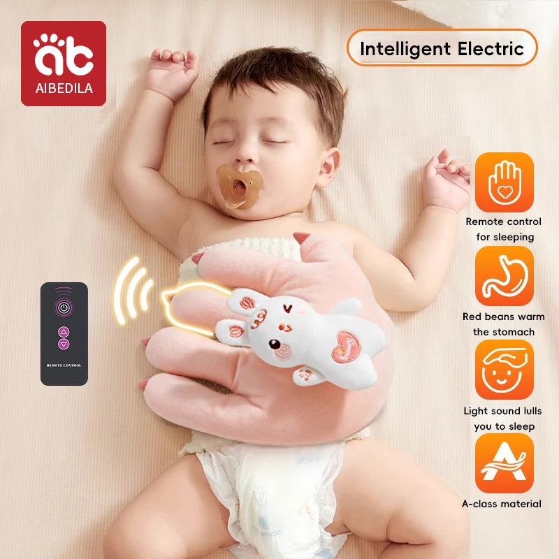 AIBEDILA Electric Baby Hand Pillows Patting Toy Baby Startle Prevention Pillow Infant Sleeping Aid Kids Soothing Hand Pillow