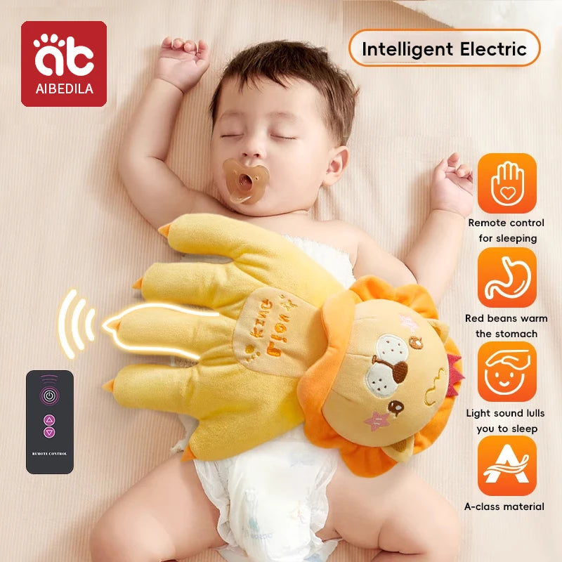 AIBEDILA Electric Baby Hand Pillows Patting Toy Baby Startle Prevention Pillow Infant Sleeping Aid Kids Soothing Hand Pillow