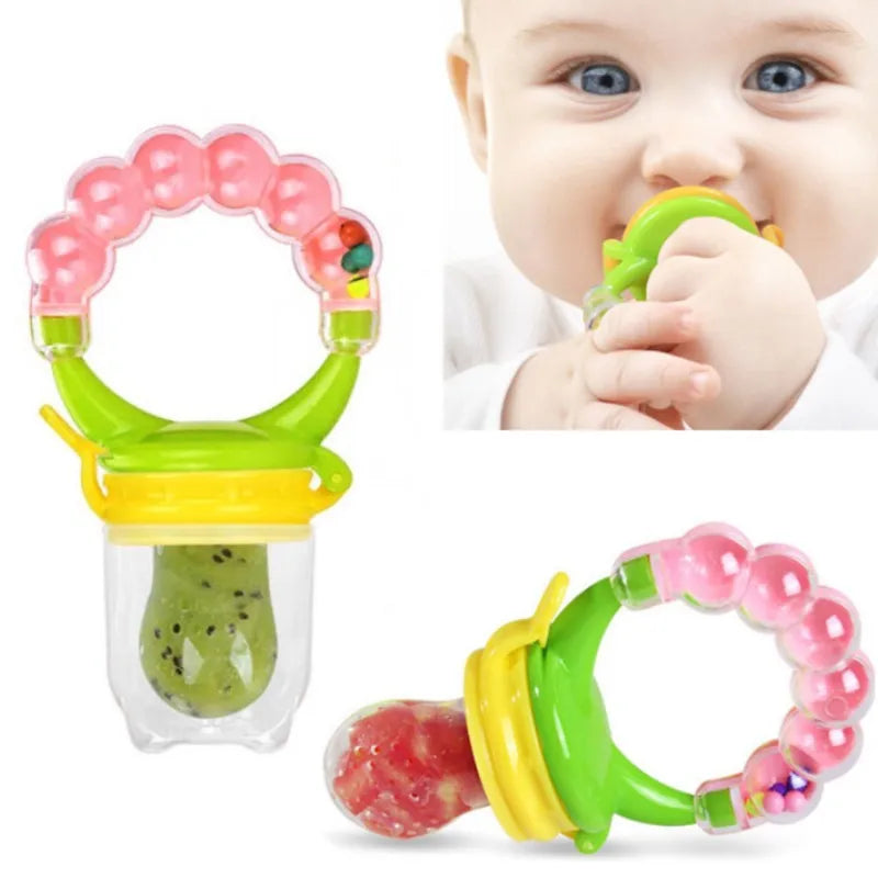 Baby Teether for Teeth Bebe Pacifier Fresh Food Feeder Babies accessories newborn Silicone Rice Cereal Fruit Bottle Squeeze