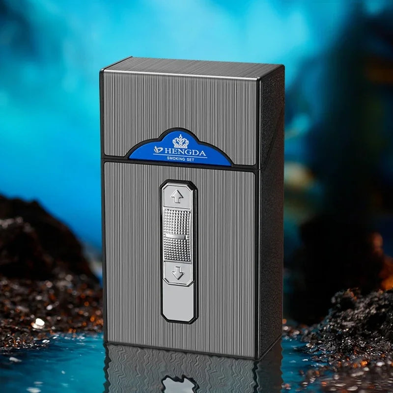 20 Whole Pack Cigarettes Dual Arc USB Charging Lighter Outdoor Moisture-proof And Waterproof 2 in 1 Electronic Lighters Smoking