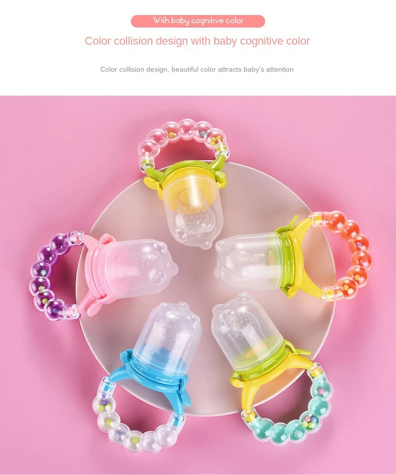 Baby Teether for Teeth Bebe Pacifier Fresh Food Feeder Babies accessories newborn Silicone Rice Cereal Fruit Bottle Squeeze