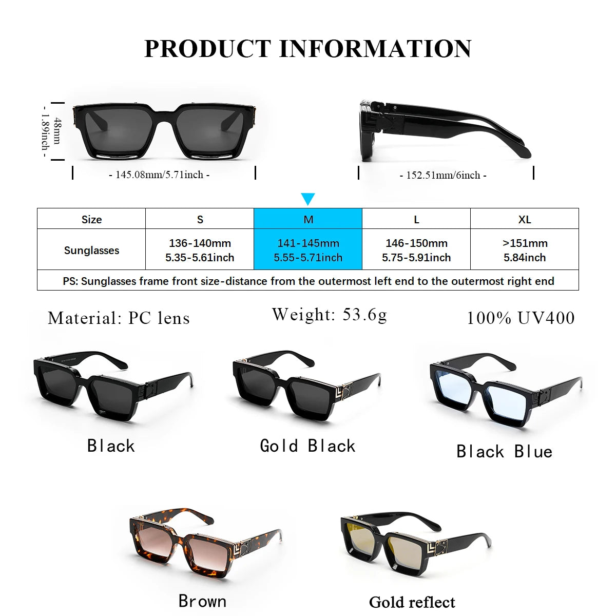 Ruiao Retro Black Millionaire Shades Luxury Sunglasses 2024 For Men Designer Famous Brand Square Sun Glasses Man Women Sunglass