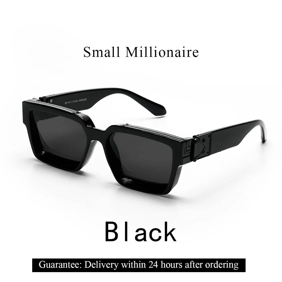 Ruiao Retro Black Millionaire Shades Luxury Sunglasses 2024 For Men Designer Famous Brand Square Sun Glasses Man Women Sunglass