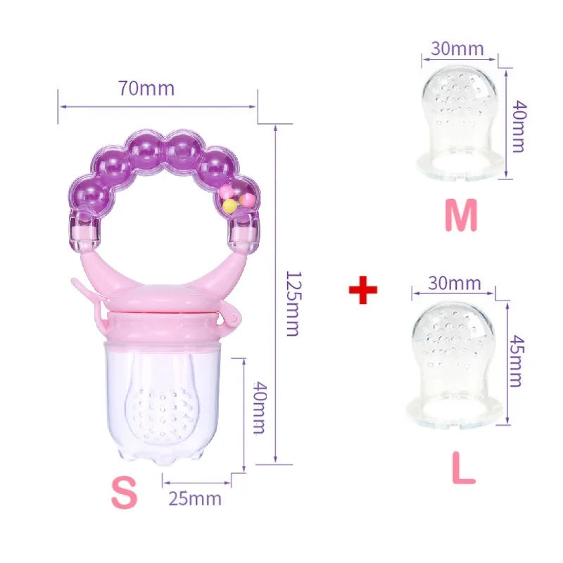 Baby Teether for Teeth Bebe Pacifier Fresh Food Feeder Babies accessories newborn Silicone Rice Cereal Fruit Bottle Squeeze