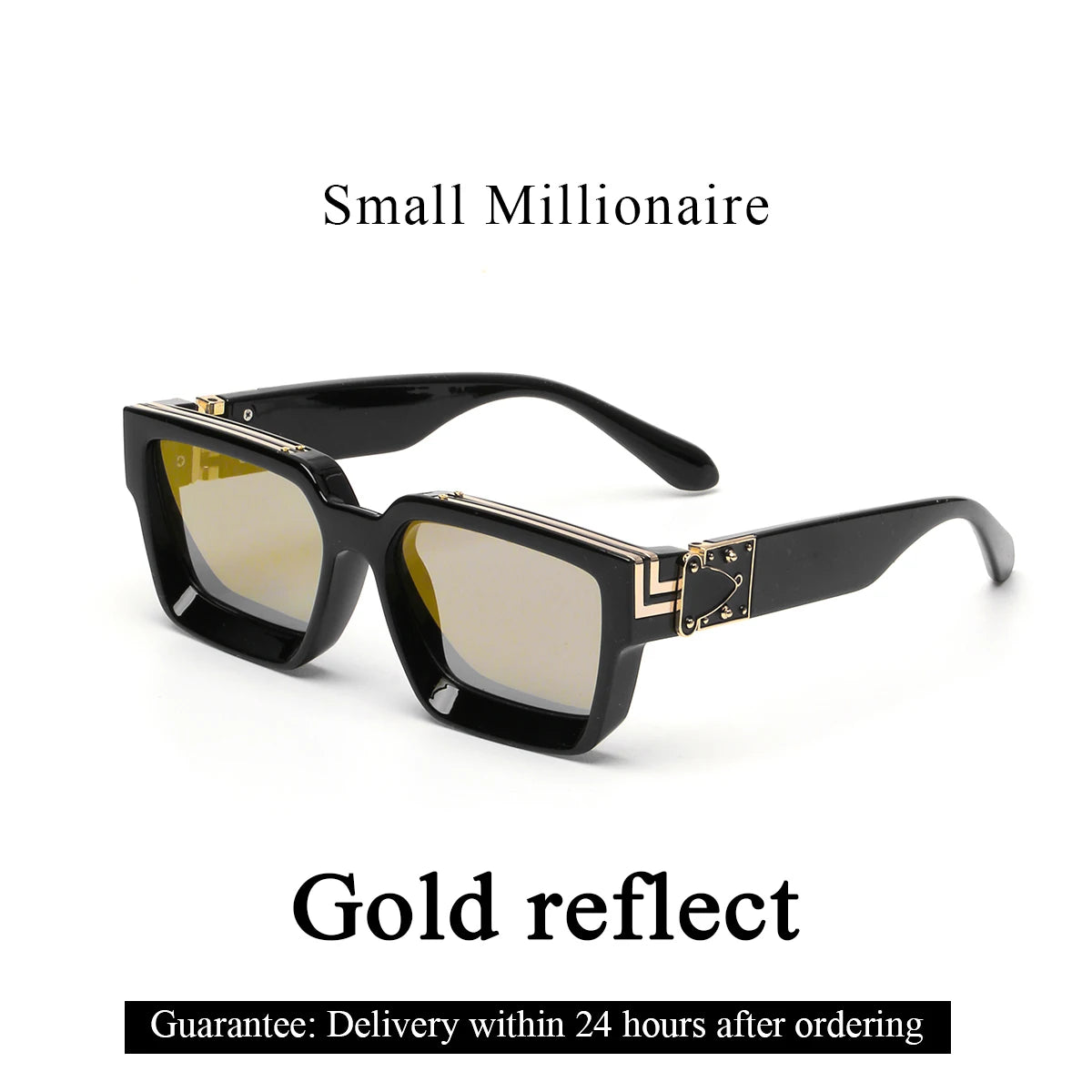 Ruiao Retro Black Millionaire Shades Luxury Sunglasses 2024 For Men Designer Famous Brand Square Sun Glasses Man Women Sunglass