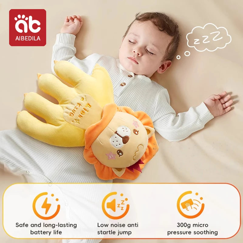 AIBEDILA Electric Baby Hand Pillows Patting Toy Baby Startle Prevention Pillow Infant Sleeping Aid Kids Soothing Hand Pillow