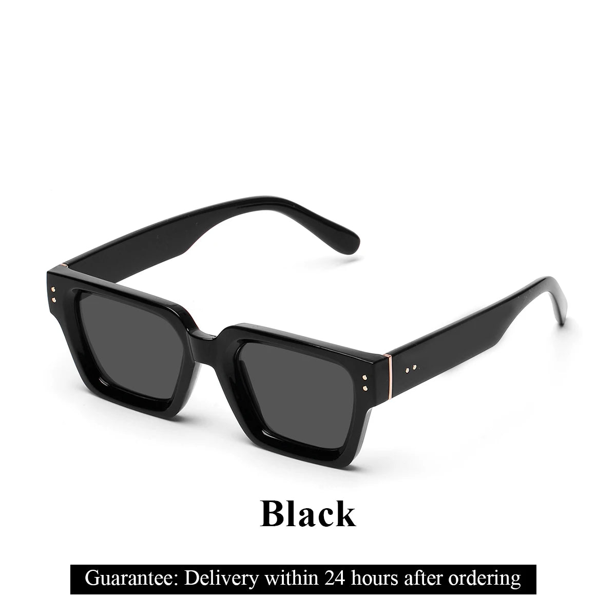 Ruiao Retro Black Millionaire Shades Luxury Sunglasses 2024 For Men Designer Famous Brand Square Sun Glasses Man Women Sunglass