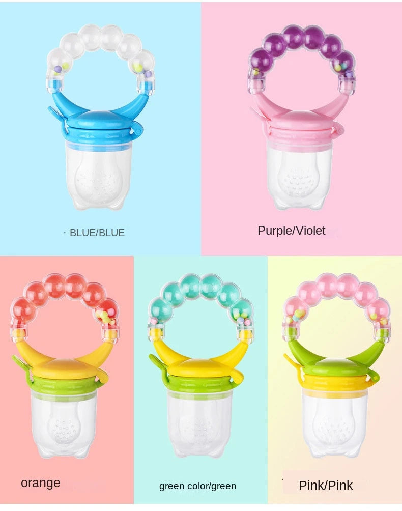 Baby Teether for Teeth Bebe Pacifier Fresh Food Feeder Babies accessories newborn Silicone Rice Cereal Fruit Bottle Squeeze