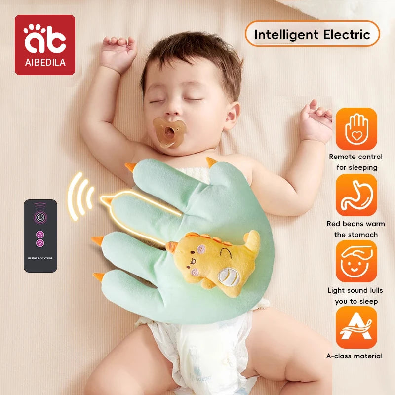 AIBEDILA Electric Baby Hand Pillows Patting Toy Baby Startle Prevention Pillow Infant Sleeping Aid Kids Soothing Hand Pillow