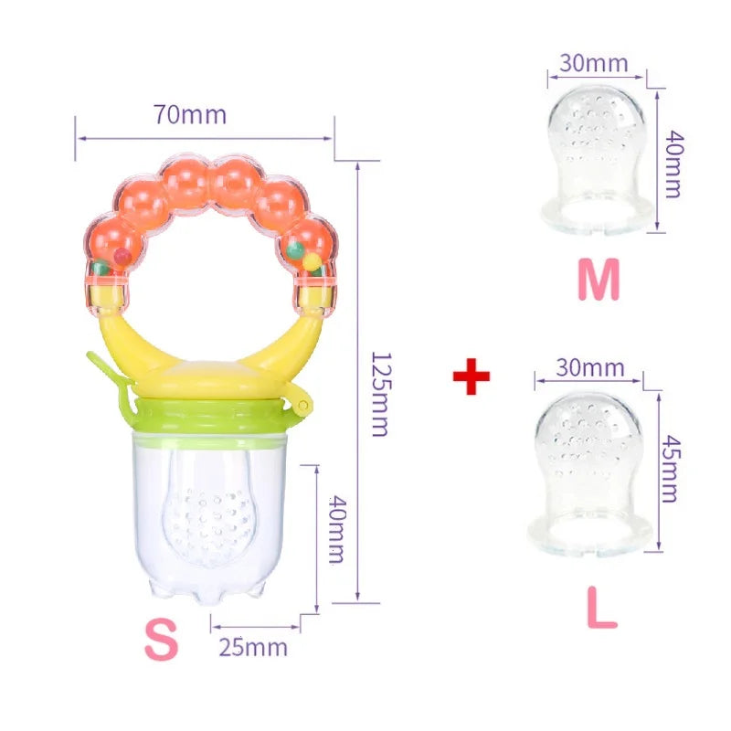 Baby Teether for Teeth Bebe Pacifier Fresh Food Feeder Babies accessories newborn Silicone Rice Cereal Fruit Bottle Squeeze