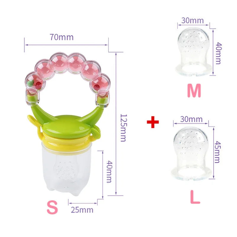 Baby Teether for Teeth Bebe Pacifier Fresh Food Feeder Babies accessories newborn Silicone Rice Cereal Fruit Bottle Squeeze