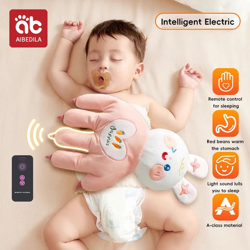 AIBEDILA Electric Baby Hand Pillows Patting Toy Baby Startle Prevention Pillow Infant Sleeping Aid Kids Soothing Hand Pillow