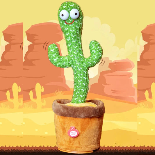 Kids Dancing Talking Cactus Toys Interactive Talking Sunny Cactus Electronic Plush Toy Home Decoration for Children Xmas Gifts