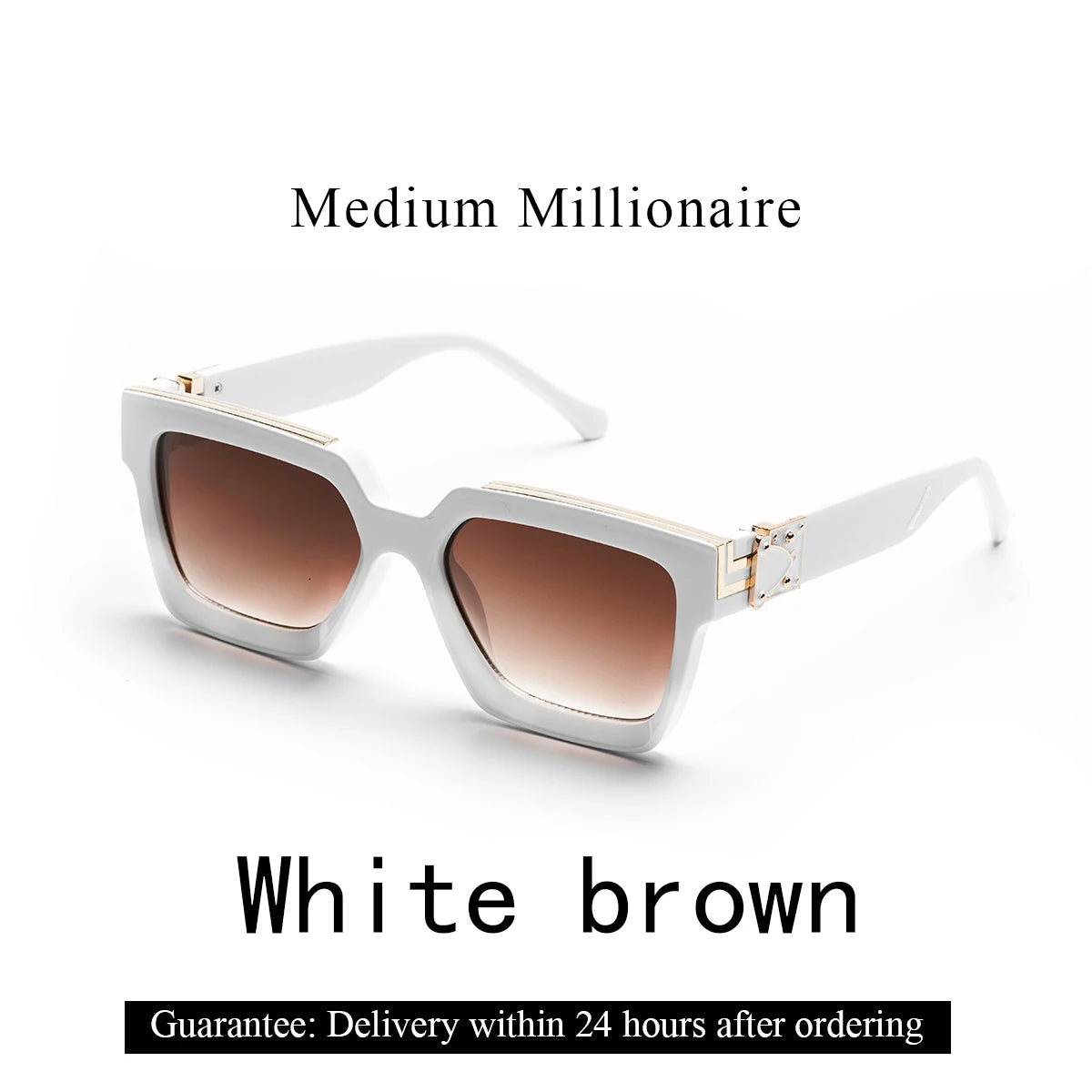 Ruiao Retro Black Millionaire Shades Luxury Sunglasses 2024 For Men Designer Famous Brand Square Sun Glasses Man Women Sunglass