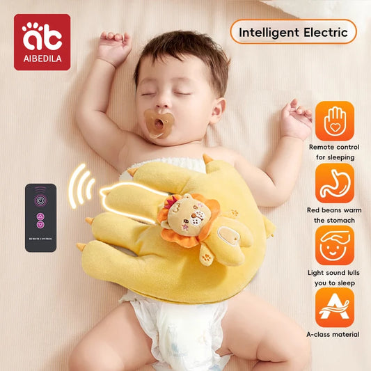 AIBEDILA Electric Baby Hand Pillows Patting Toy Baby Startle Prevention Pillow Infant Sleeping Aid Kids Soothing Hand Pillow