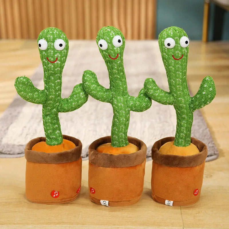 Kids Dancing Talking Cactus Toys Interactive Talking Sunny Cactus Electronic Plush Toy Home Decoration for Children Xmas Gifts