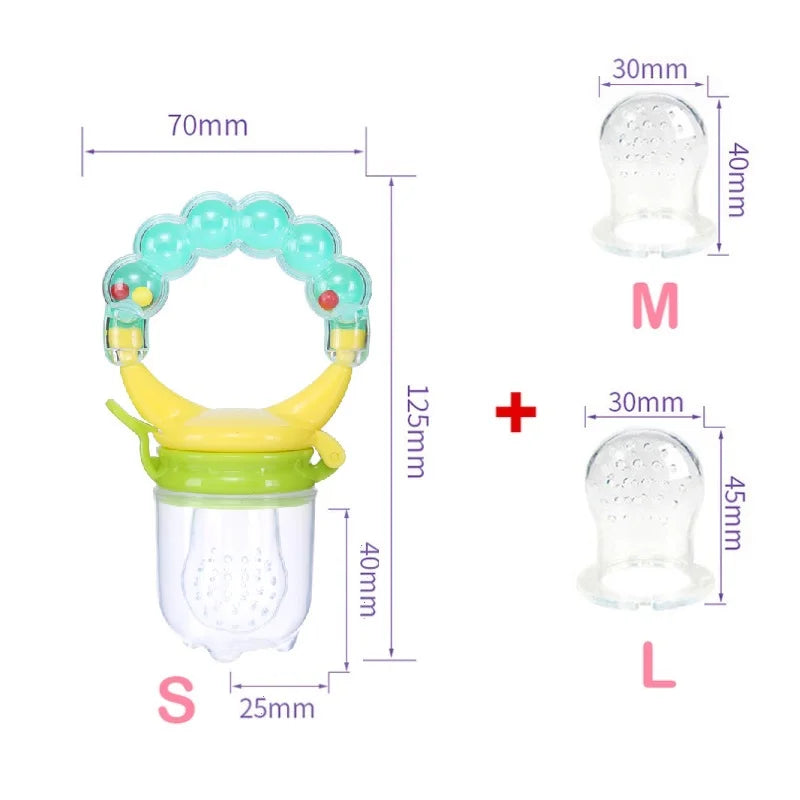 Baby Teether for Teeth Bebe Pacifier Fresh Food Feeder Babies accessories newborn Silicone Rice Cereal Fruit Bottle Squeeze