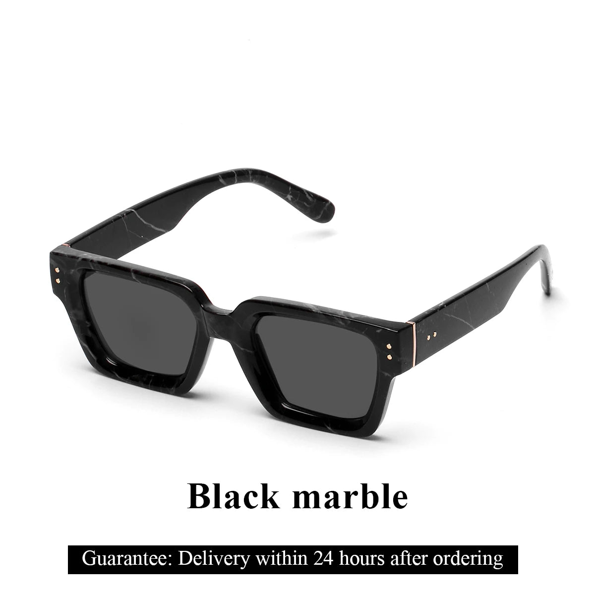 Ruiao Retro Black Millionaire Shades Luxury Sunglasses 2024 For Men Designer Famous Brand Square Sun Glasses Man Women Sunglass