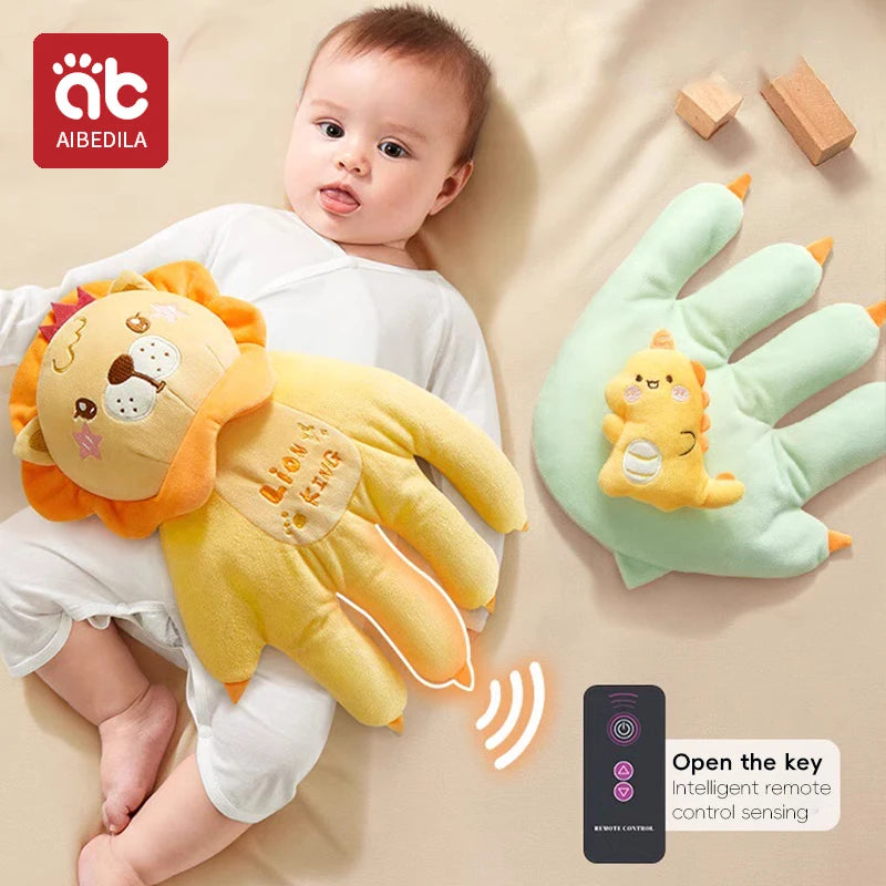 AIBEDILA Electric Baby Hand Pillows Patting Toy Baby Startle Prevention Pillow Infant Sleeping Aid Kids Soothing Hand Pillow